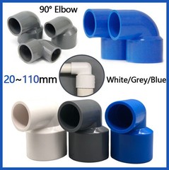 PVC 3Color Reducing Fitting 90° Elbow Reducer Connector Socket Coupling 20~110mm