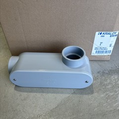 Kraloy 078169 LR20 2” Type LR Conduit Body Access Fittings Gray PVC Case Of 10