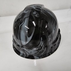 CAP STYLE hard hat custom hydro dipped IN SLATE GRAY ACE OF SKULLS