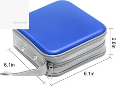 Siveit 48 CD DVD Case Holder Hard Plastic Disc Storage Wallet Binder Car Travel
