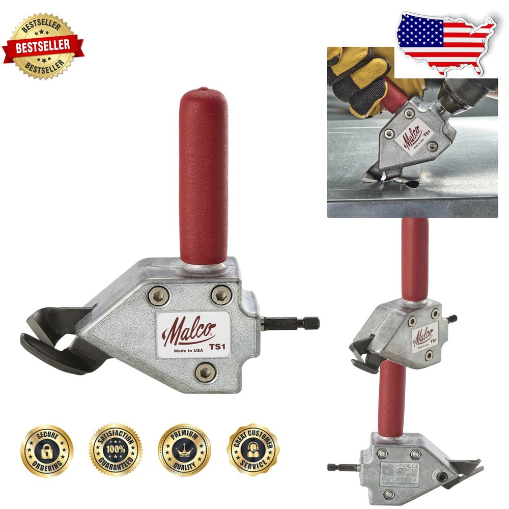 Versatile TurboShear Metal Cutting Drill Attachment – 20 Ga, Left/Straight