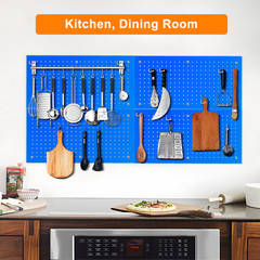 4 Pack Metal Pegboard Panels 24″ x 12″ Heavy Duty Steel Pegboard Wall Organizer
