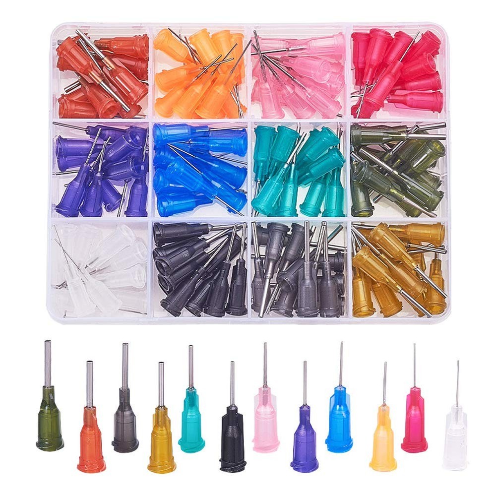 BENECREAT 144PCS 0.5 Inch 12 Different Gauge Blunt Tip Inch-12 Size