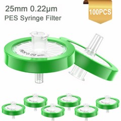 Syringe Filter PES(Polyethersulfone) 0.22μm 25mm Non Sterile Hydrophilic 100/pk
