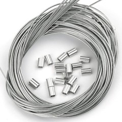 200 Pcs Aluminum Crimping Sleeve 1/16″, Cable Ferrule Wire Rope Sleeves Sleeve.