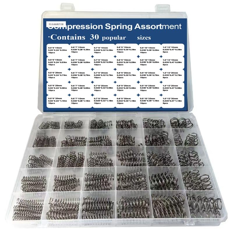 Compression Springs Assortment Kit 30Different Sizes Mini Spring Silver