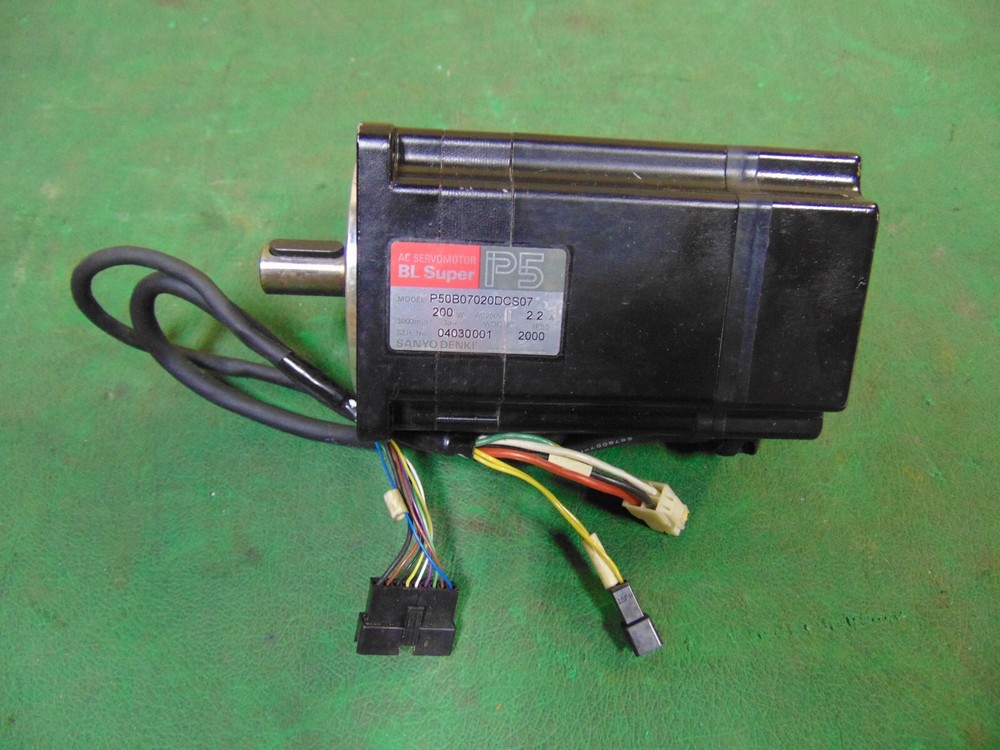 Sanyo Denki AC ServoMotor BL Super P5 200W 200Volt AC 3,000 RPM IP55 Servo Motor