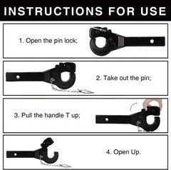 Pintle Hitch Receiver Hook 10 TON for 2” Hitches Hitch Hook Receiver 20000Lbs