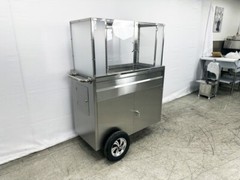 NEW Fruit Cart Vending Concession Stand Stainless Steel Display Frutas Vendor