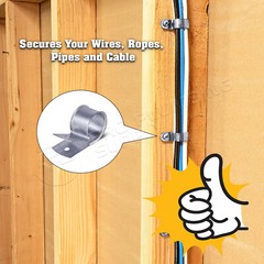 Highcraft CPVC Wrap-Around Pipe Strap, Galvanized Steel (10 Pack)