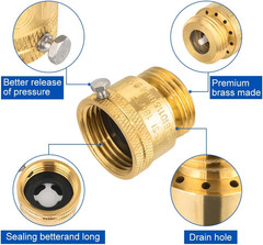 2-Pack anti Siphon Vacuum Breakers Set, 3/4 Inch Backflow Preventer
