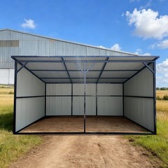 New 20×12 Ft Metal Livestock Shelter Run-in Shed for Cattle Horse Goat USA Stock