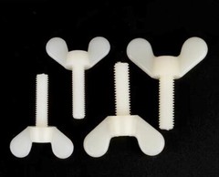 5/10/20/50pcs M5 M6 Plastic Thumb Wing Screw Butterfly Bolts White Nylon