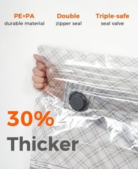 15pcs Vacuum Seal Bags for Clothing Travel, 15 Combo Travel Size, Dark Grey