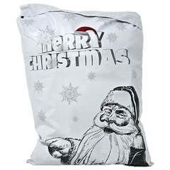 10×13 Merry Christmas from Santa Poly Mailers, Graphite Art Flat Self Seal Shir