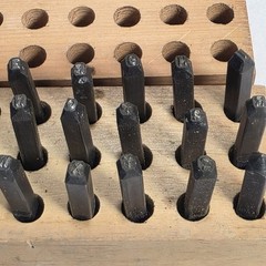 Young Brothers Gruv Grip 3/32” Steel Stamps Set Letters