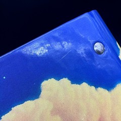 Vintage Three Ring Binder 1990s Lightning Clouds Waiting Tiger School Office