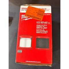 Milwaukee M18 M12 HEPA Wet Dry Vacuum Filter 2 Pack New 49-90-1900HW HEPA