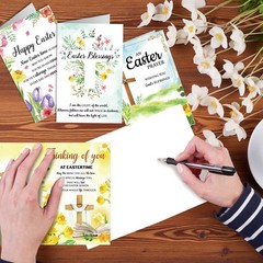 HOWAF 18pcs Easter Greeting Cards He Is 5.9 inches by 3.9 inches, multi color