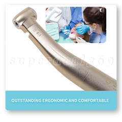 Dental 1:1 LED Fiber Optic Handpiece Internal Spray Push Button Contra Angle USA