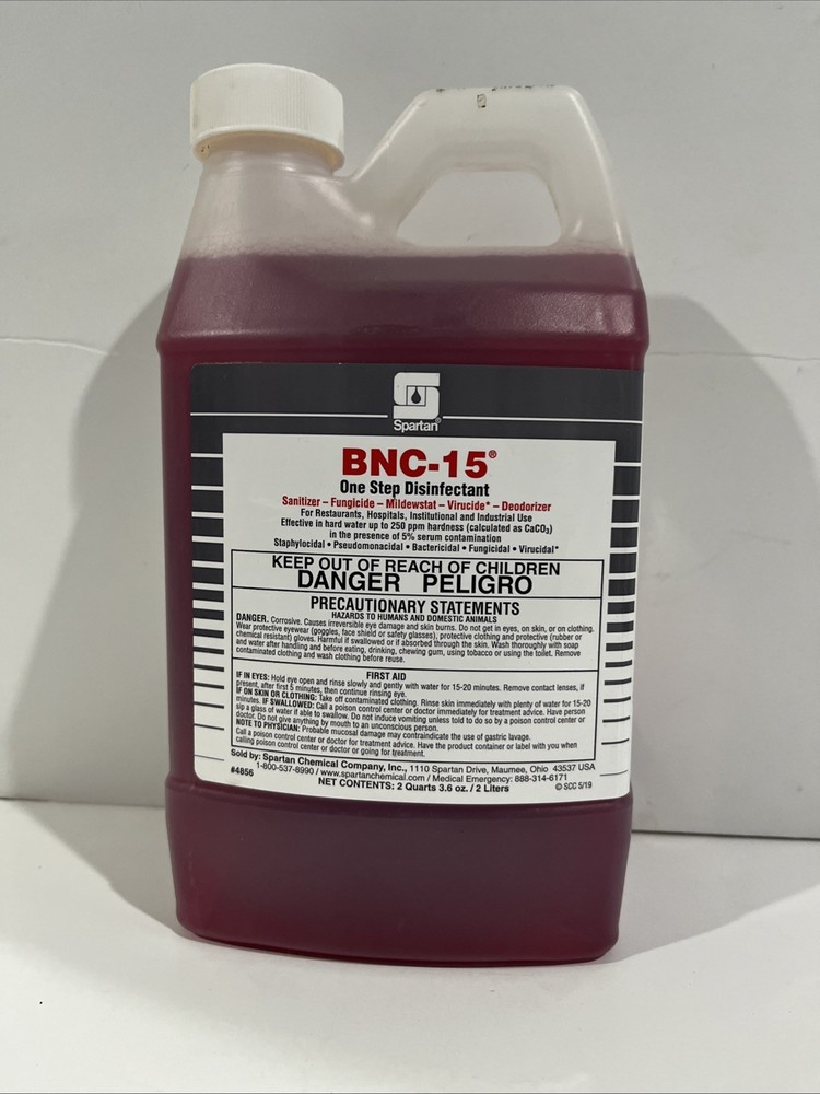 Spartan Chemical BNC-15 One Step Disinfectant 2 Liter ~NEW! FREE SHIPPING!