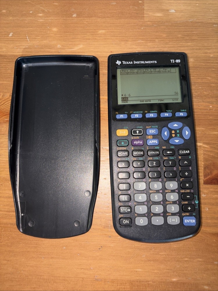 Texas Instruments TI-89 Graphing Calculator W/Cover Tested & Working Great