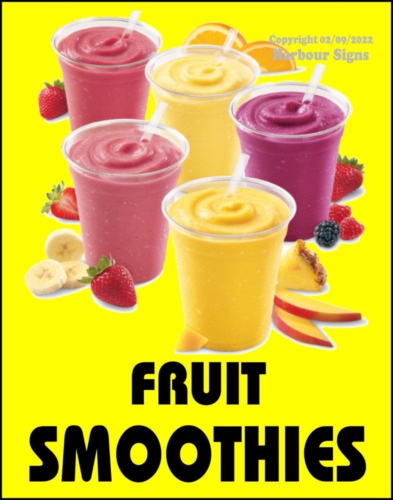 Fruit Smoothies DECAL (CHOOSE YOUR SIZE) Food Truck Concession Sticker