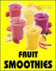 Fruit Smoothies DECAL (CHOOSE YOUR SIZE) Food Truck Concession Sticker