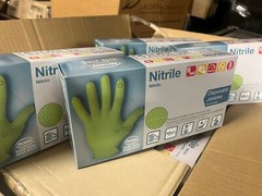 Case of 20 Boxes 1st Choice 1UH0066NX 6 Mil Latex Free Green Nitrile Gloves XL