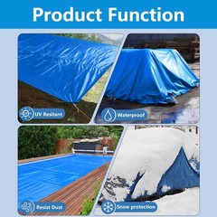 Heavy Duty Waterproof Tarp 10×20 FT, 6 Mil Thick Tarpaulin Cover with Reinfor…