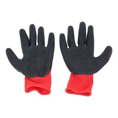 12 Pairs Crinkle Latex Rubber Coated Grip Work Gloves Cut Resistant Size L