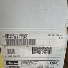 Parker FEM-501-12FO Flat Face Quick Coupler NOS