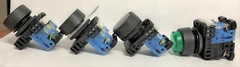 4 – Fuji Electric AR22FOL Push Button LOT GREEN YELLOW BLACK #12670