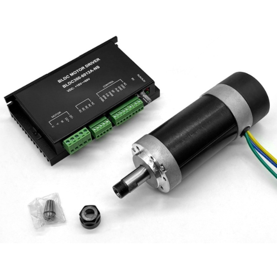 57 High-Speed BLDC Spindle Motor Driver Kit 500W，48V,13000 rpm, 4 poles, 0.3 N·m