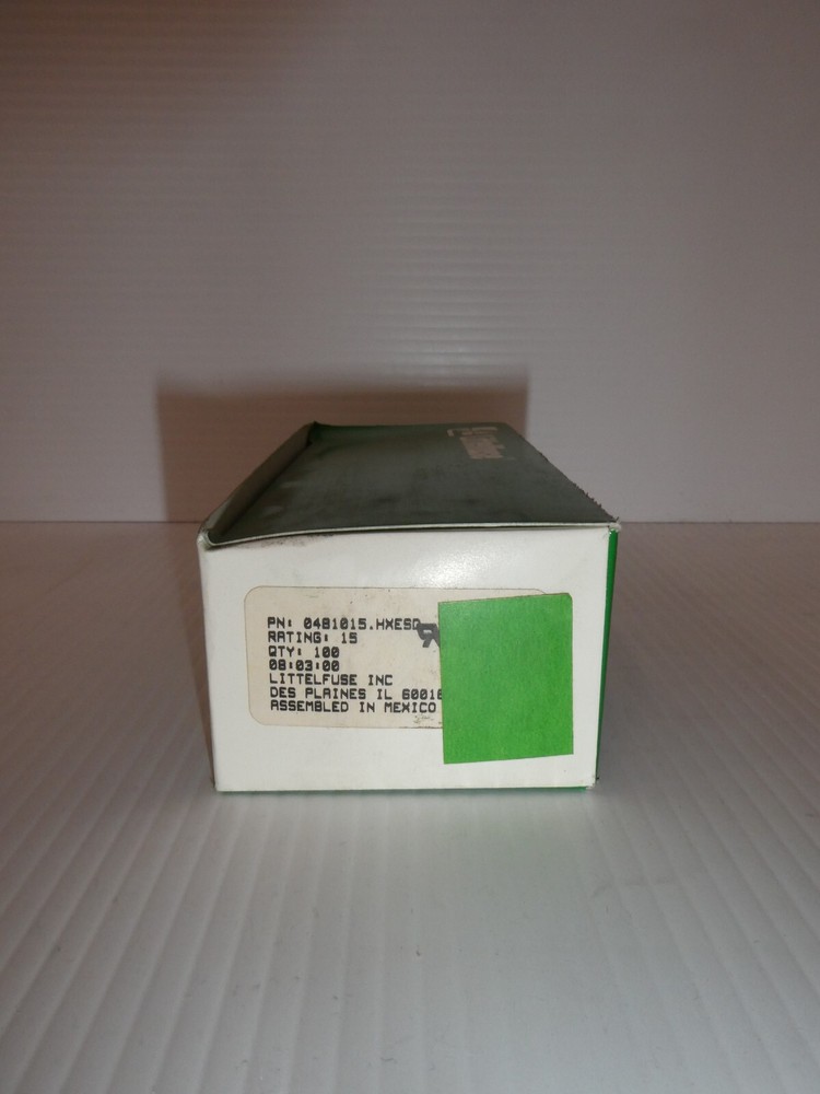 Littelfuse Inc 0481015.H FUSE INDICATING 15A 125VAC/VDC Box of 100pcs