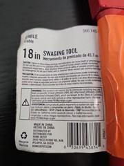Everbilt 18 in. Swaging Tool 566 745 Swages 1/16”, 3/32”, 1/8”, & 3/16”