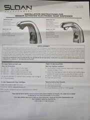 Sloan Optima Plus ESD250 Battery-Operated Soap Dispenser Chrome Plated 3346050
