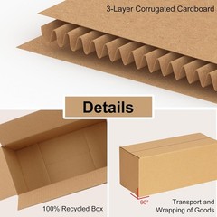 40 Pack 7x5x4 inches Shipping Boxes Small Cardboard Boxes for Packing, Moving…