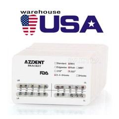 10 Packs Dental Orthodontic Brackets Braces 345 Hooks Mini Roth .022 Mesh Base