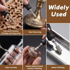 20Pcs 120 Grit Diamond Bits Set, 1/8 Inch Shank, Sturdy Engraving…