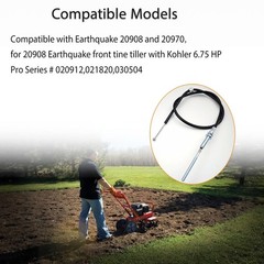 Front Tine Tiller Cable Compatible with Earthquake 20908 Replaces 3108A 30588