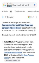 Dorma RTS88 Overhead Concealed Door Closer(specifically modelRTS88 90 HO SZ3 STK
