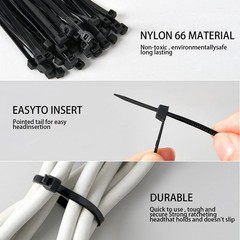 QDiShi 600pcs Small Colored Zip Ties 4 Inch Multi-Color Zip Wire Tie for