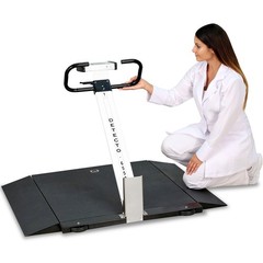 Detecto 6550-C Portable Wheelchair Scale 1,000 lb x 0.2 lb, BMI, RS232, Wifi