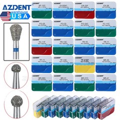 100piezas 20tipos Fresas de diamante medianas dentales FG 1.6 mm Bur BR/TR/TF/EX