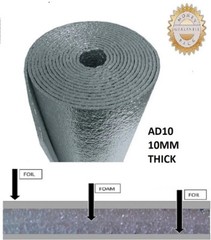 R12 HVAC Duct Wrap REFLECTIVE Insulation 2-Sided Foam Core 4FT X 20FT (10mm)