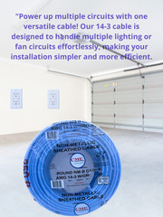 250FT CME 14/3 NM-B Indoor Wire Solid Copper w/Ground – Residential Cable NMB