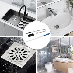 Double Ended Nylon Drain Brush (61″) & Sink Unblocker (17.7″) for Easy Cleaning
