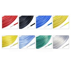 Single Core PTFE Silver-plated Copper Wire Electronic Cable Insulation 300V
