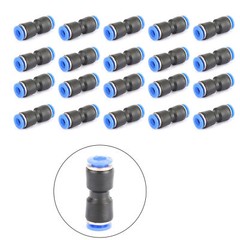 QUICK Pneumatic Straight Union Push 20X 1/4″(6mm) OD Tube To Connect Air Fitting